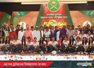 সেনাবাহিনীর বিশাল আকারের সংবর্ধনায় সিক্ত সাবিনারা