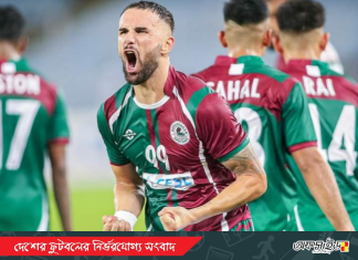 সবুজ-মেরুনে বিধ্বস্ত আকাশী-নীল!