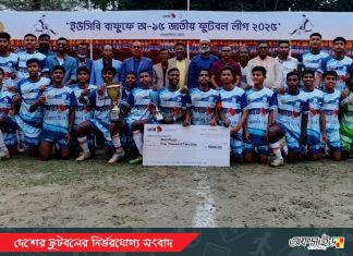 অনূর্ধ্ব ১৫ জাতীয় ফুটবল লিগের ময়মনসিংহ জোনের চ্যাম্পিয়ন ময়মনসিংহ