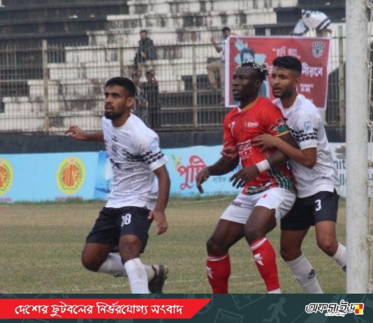 কুমিল্লায় উত্তেজনাপূর্ণ লড়াই গোলশূন্য ড্র, বসুন্ধরা কিংস–মোহামেডান কেউই জিতেনি