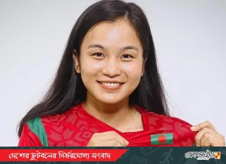 রোকেয়া পদক পাচ্ছেন নারী ফুটবলের উজ্জ্বল মুখ ঋতুপর্ণা চাকমা